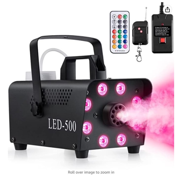 8 LED trådlös fjärrkontroll rökmaskin 500W DJ Party Stage Sprayer