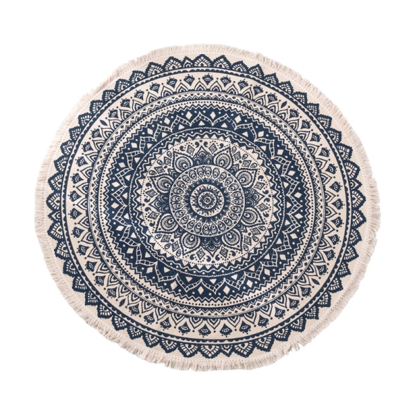 Mandala Matta Bomullsmatta Tvättbar, fläckbeständig printed rund matta