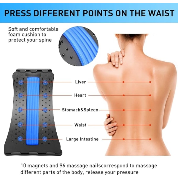 Back Massager Stretch Equipment Massage Tool Support Smärtlindring