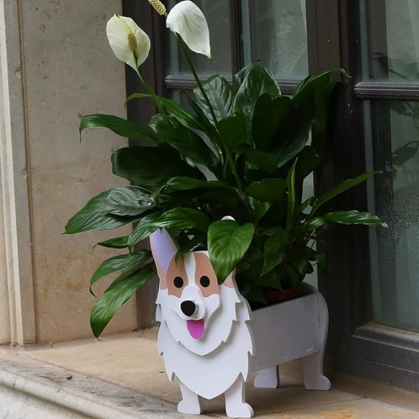 Hund blomkruka blomkruka, hund form blomkruka present växt behållare hållare A