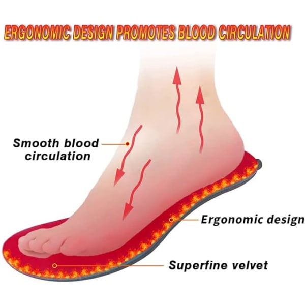 Trådlösa uppvärmda innersulor fotvärmare uppladdningsbara uppvärmda sulor