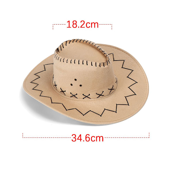 Cowboyhatter for menn og kvinner, hatter i westernstil, ville, elegante, nøytrale black black No,