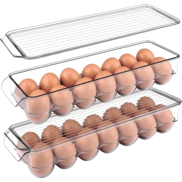 Äggkrisper, äggkartong med 14 fack med genomskinligt dammtätt lock (2 stycken)