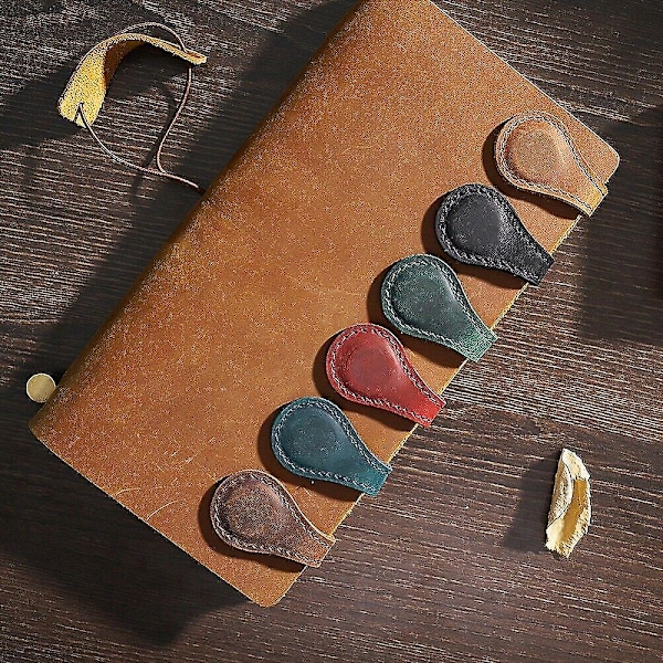 Läder Magnetiskt Bokmärke, Personligt Läder Bokmärke, Magnet Bokmärken, Handgjorda, Läsare Present, Present Till Honom, Present Till Henne 6pcs