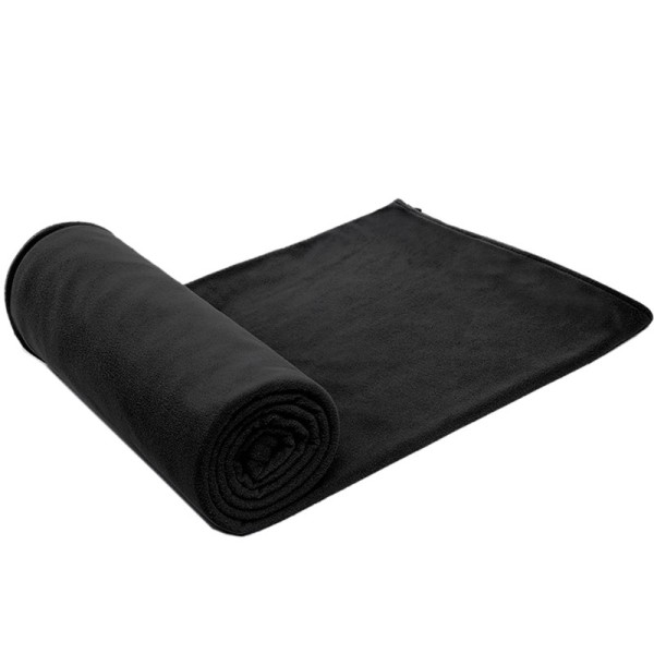 Mysig och varm fleece camping sovsäck liner för utomhusäventyr Black
