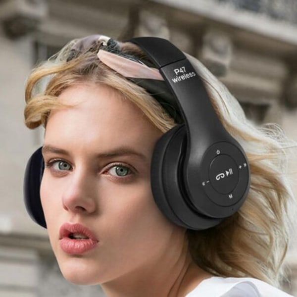 Trådlös Bluetooth med brusreducerande Over-Ear-hörlurar 5.1 Black