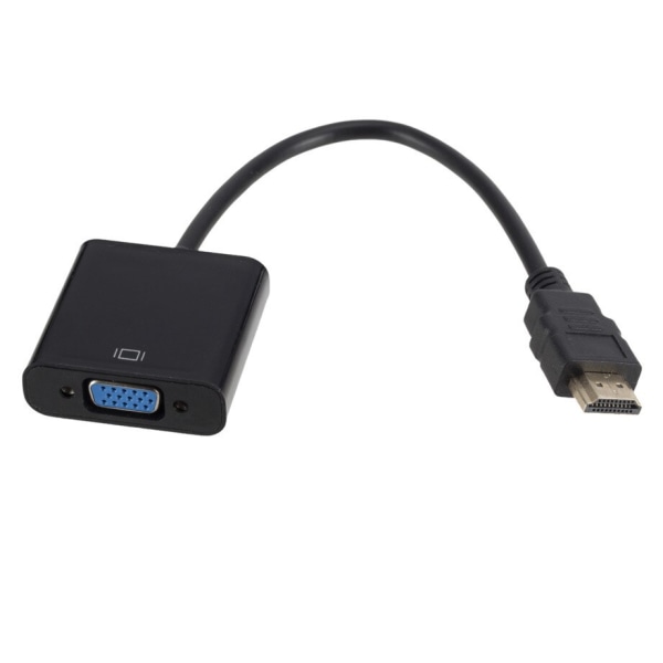 HDMI-kompatibel VGA-adapter digital till analog omvandlarkabel Black