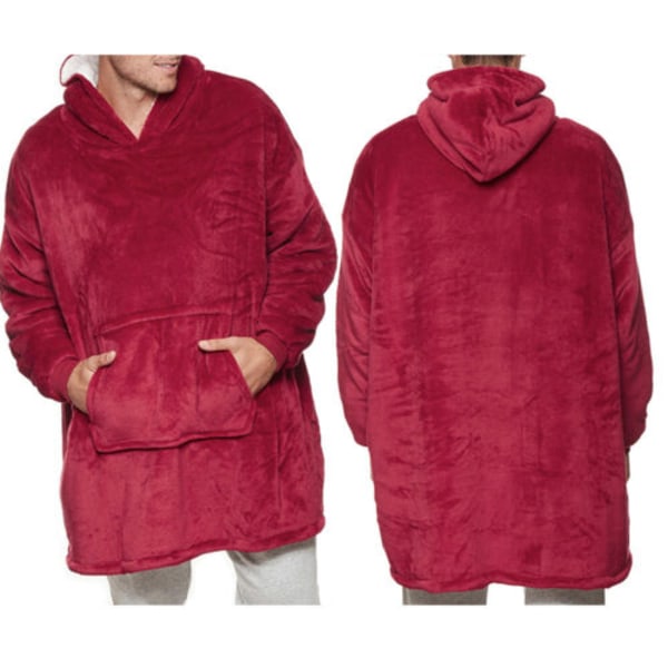 Filt Oversized Big Hood Ultra Plush Sherpa Giant Sweatshirt Red