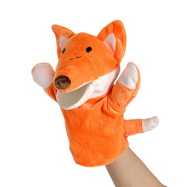 Gosedjur Toys Story Hand Finger Puppets Kawaii Dolls pedagogiska leksaker för barn Lejon Elefant Kanin Apa Barnpresent Fox 25-27cm