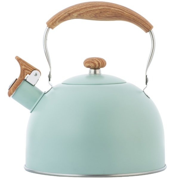 Whistle Teapot - Retro 2,5L Rostfritt stål Whistle Teapot | Spishäll tekanna blue