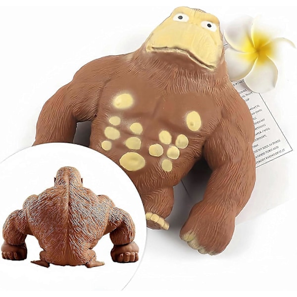 Stretchig Lim-Sandfylld Gummi Gorilla, Latex Gorilla Mjuk Avkoppling Dockleksak, Squishy Apa Leksak, Djur Hög-Elastisk Stretchbar, Avkoppling