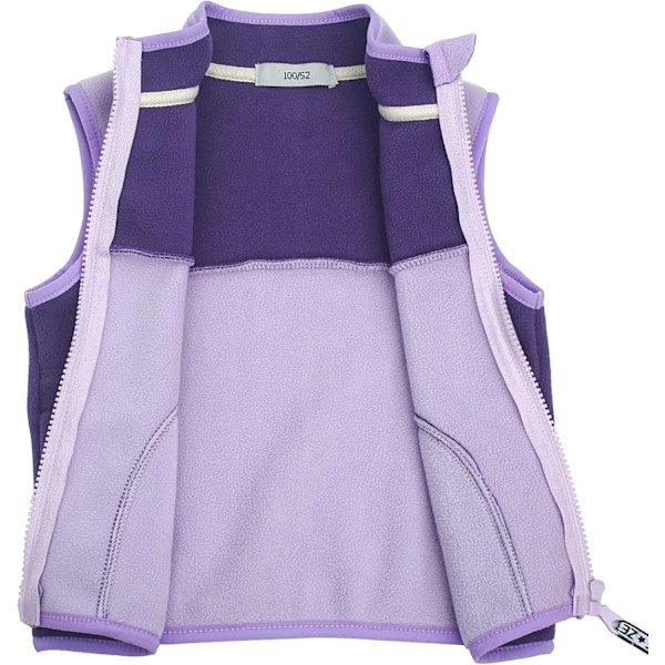 Barn Fleece Väst Småbarn Polar Fleece Väst Flicka Varma Ärmlösa Tank Toppar Vinterkläder Ytterkläder Pojkväst Jacka Purple 4-5 Years