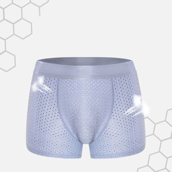Polstrede boxershorts for menn - Hoftepute for rumpeheving X XL Light Blue