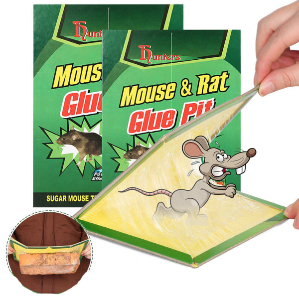 Råtta Möss Mus Bug Snare Lim Sticky Board Gul Kraftfull råtta 1pc