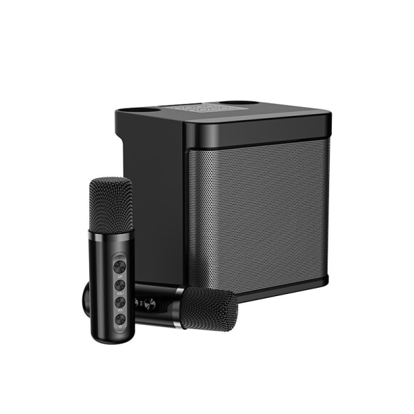 Trådlös karaokehögtalare - karaokeutrustning med trådlös mikrofon black