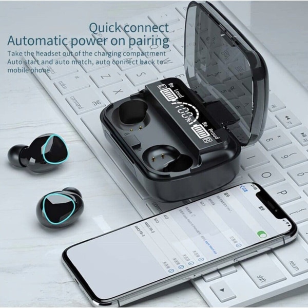 Trådlösa hörlurar, Bluetooth 5.1-hörlurar Autoparning Bluetooth hörlurar