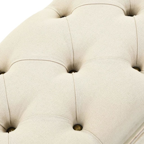 vidaXL Oppbevaringsbenk 110 cm kremhvit heltre gran og stoff Creme 15000