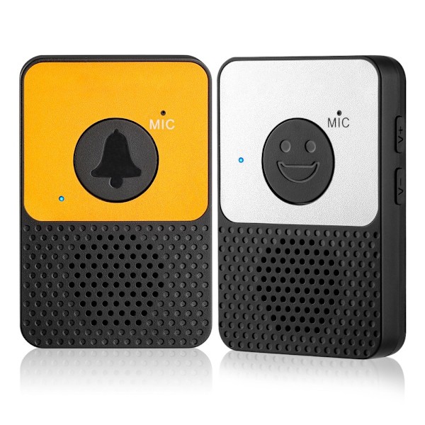 D30 Wireless Voice Intercom Dörrklocka Volym Justerbar Tvåvägs Talk Yellow Gul