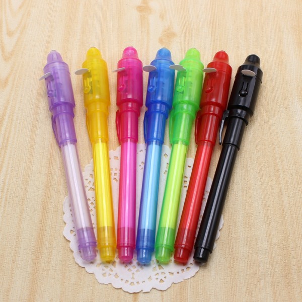 Akvarellpennor, 14-pack hemliga pennor, osynliga skrivpennor för barn med UV