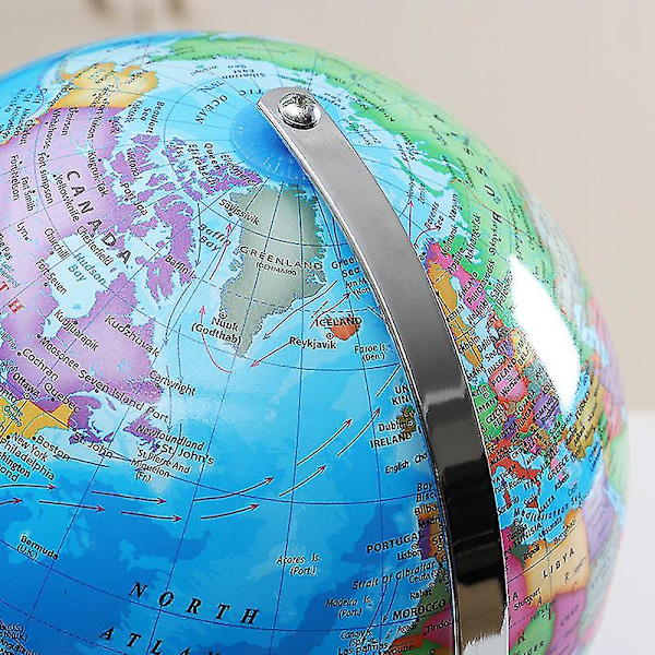 Geografilärarens Världskarta Globus 20/25/32 Cm Diameter Upplyst Globus Med LED-Ljus Världs Globus
