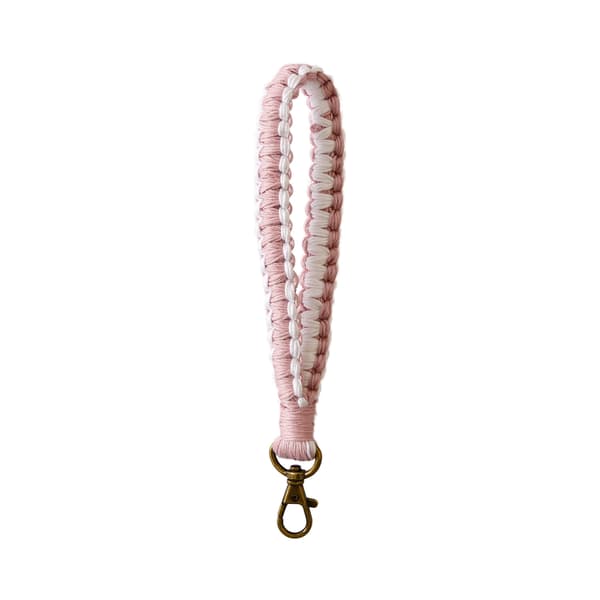Håndlavet håndledsrem nøglering Rosa Pink