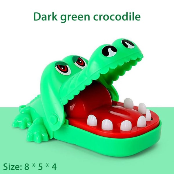 Roliga Krokodil Mun Bite Finger Skämt Leksaker Familjespel för barn Green