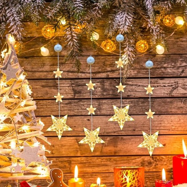 LED Star Christmas Lights, 3-pack inomhus LED Christmas Atmosphere Lights