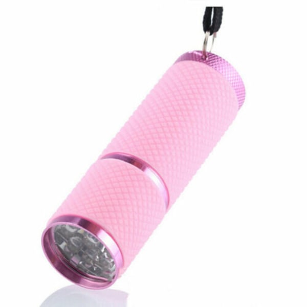 LED UV Torch Gel Härdningslampa Snabbhärdande nagelficklampa Camping Pink