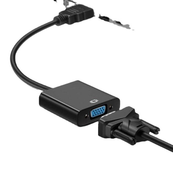 HDMI-kompatibel VGA-adapter digital till analog omvandlarkabel Black