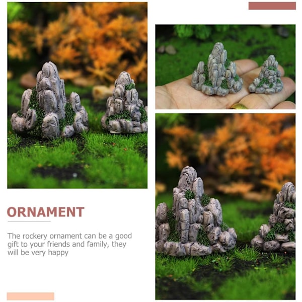 30 stk. Simuleret mini stenbed Stort stenbed Landskabsdekoration Miniature falsk træ Legehus Tilbehør akvarel slot ornamenter minihus