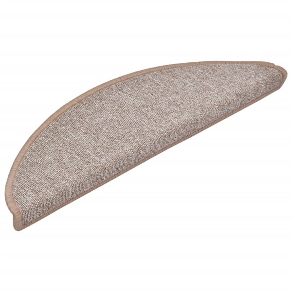 Trappstegsmattor 15 st ljusbrun 56x17x3 cm Brown Brun