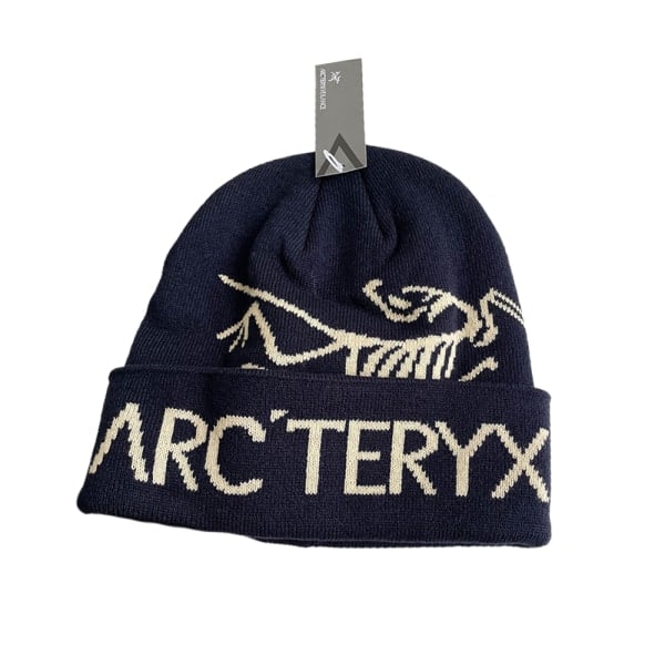 Arcteryx Bird Head Black Toque Beanie Hat Cap Navy Navy