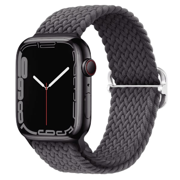 Elastinen punottu ranneke Apple Watch 38mm / 40mm / 41mm - HARMAA Grå Grå