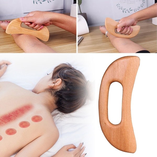 Trä terapi bok Gua sha massageverktyg