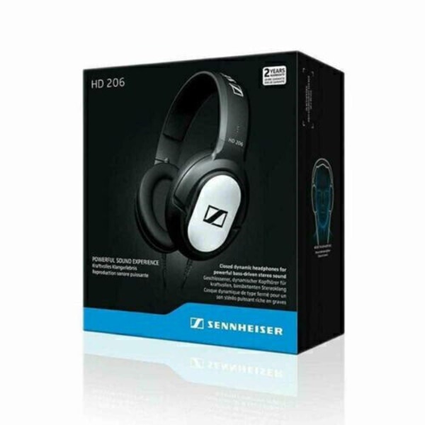 Sennheiser HD 206 Stereo WIRED Hörlurar Hörlurar Pannband Over Ear Svart