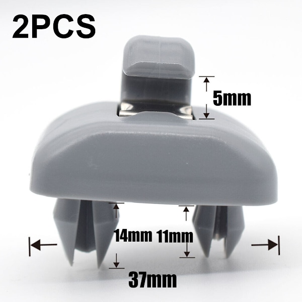 2x Solskydd Clip Hook Fäste Hållare För Audi A1 A3 A4 A5 Q3 Q5 B6 B7 B8