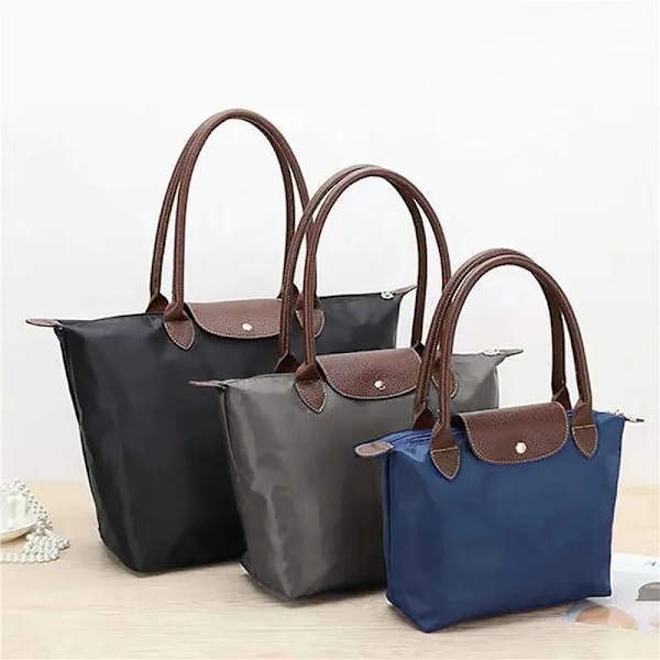 Mammavesker Nylon Shopping Oxford-stoff En skulder Sammenleggbar oppbevaring Firkantet Vanntett Strand Babypleie Veske Håndveske Til mamma Gaver Khaki-S