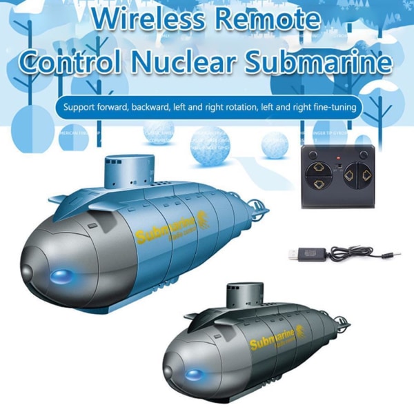 2,4G elektrisk ubåt 6-kanals mini trådlös fjärrkontroll modell Blue