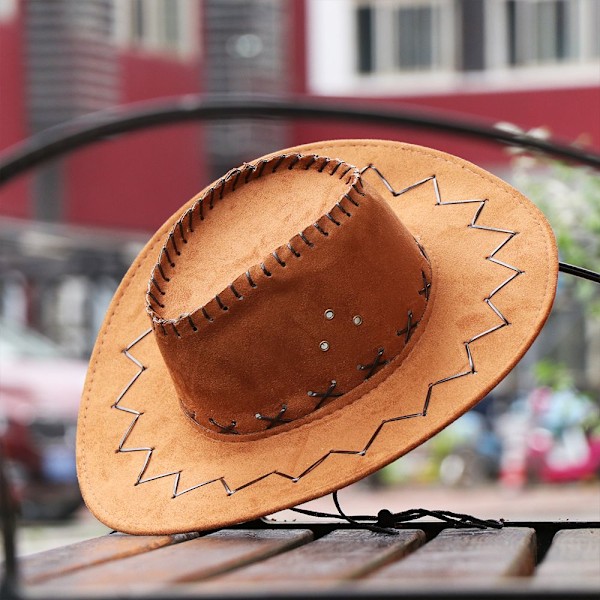 Cowboyhatter for menn og kvinner, westernhatter, ville, elegante, nøytrale Khaki Khaki No,