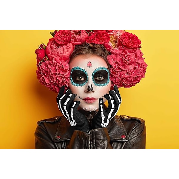 Kosketusnäyttökäsineet lämmöllä Halloween-cosplayjuhliin ja päivittäiseen käyttöön - 2 paria