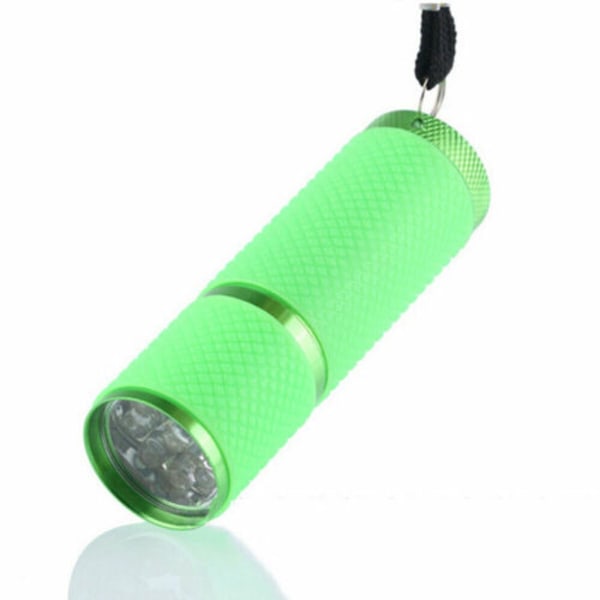 LED UV Torch Gel Härdningslampa Snabbhärdande nagelficklampa Camping green