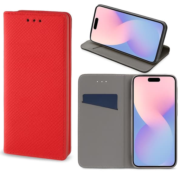Honor 200 Smart - Smart Magnet Mobilplånbok Röd Red