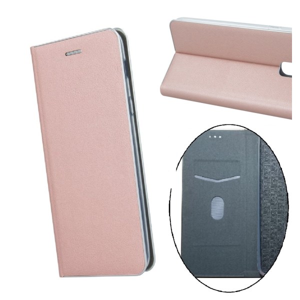 Huawei Y6 (2019) - Smart Venus Flip Case -mobiililompakko - vaaleanpunainen kulta Pink gold