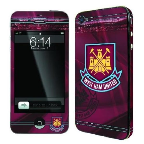 Officiella FC Skins För iPhone 4/4s - WEST HAM UNITED Mörkrosa