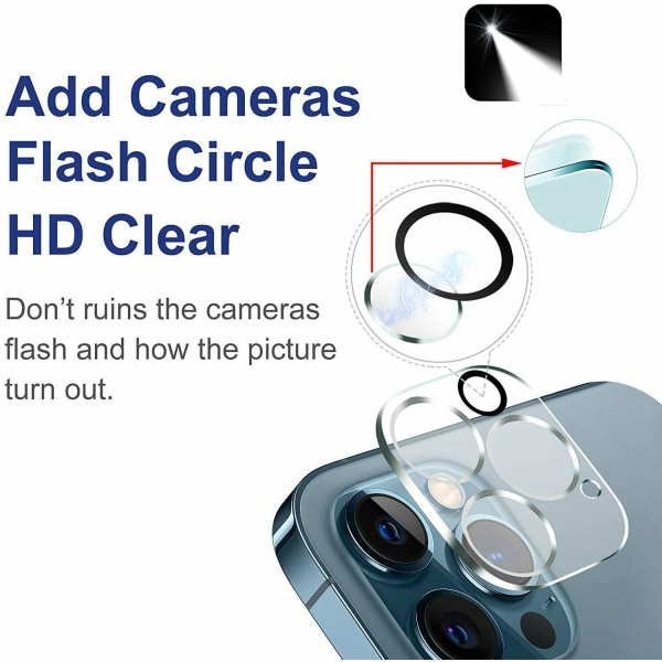 2-Pack iPhone 14 Plus - Premium 3D-kamera hærdet glas Transparent