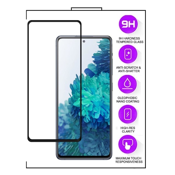Samsung Galaxy S20 -5D Fuldskærms hærdet glas - Sort stel Transparent