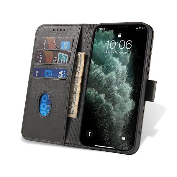 Xiaomi Redmi 9A / 9AT - Book Case Fodral Mobilplånbok Svart Svart