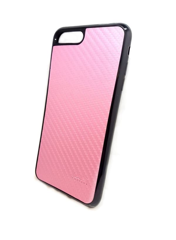 iPhone 7 / 8 Beeyo Carbon Bakstycket - Rosa Pink