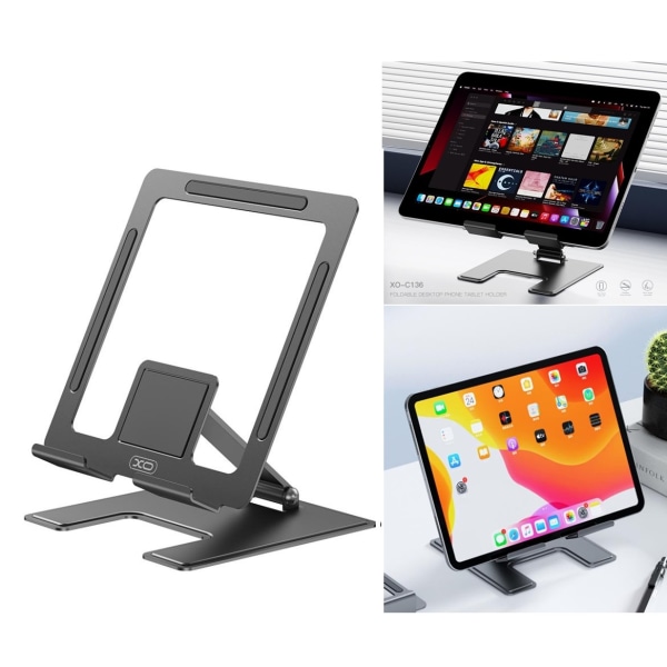 Universal aftagelig tabletholder / tabletholder XO Aluminium