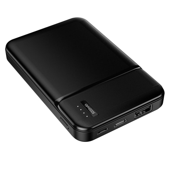 Maxlife Powerbank USB-C 5000Mah X2 Hurtig opladning Black